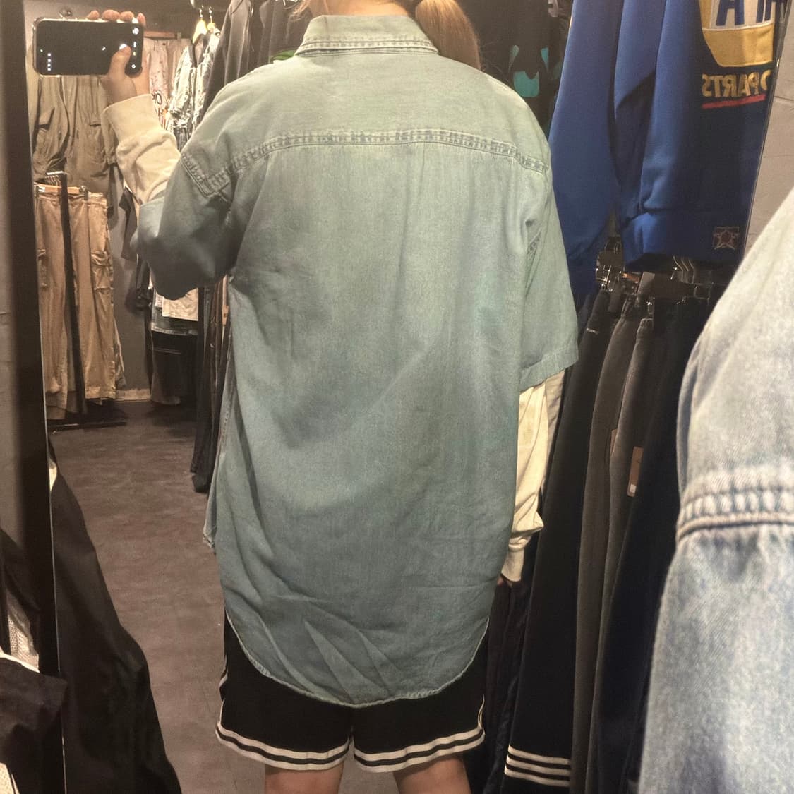 [IM] Carhartt 칼하트 반팔 셔츠 연청 데님 상품이미지4