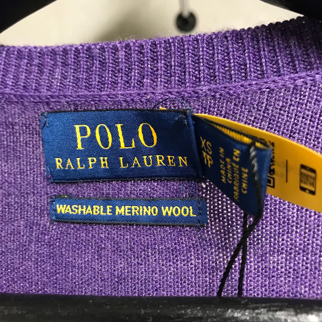 폴로 랄프로렌 QR 니트 퍼플 XS(W) 상품이미지5