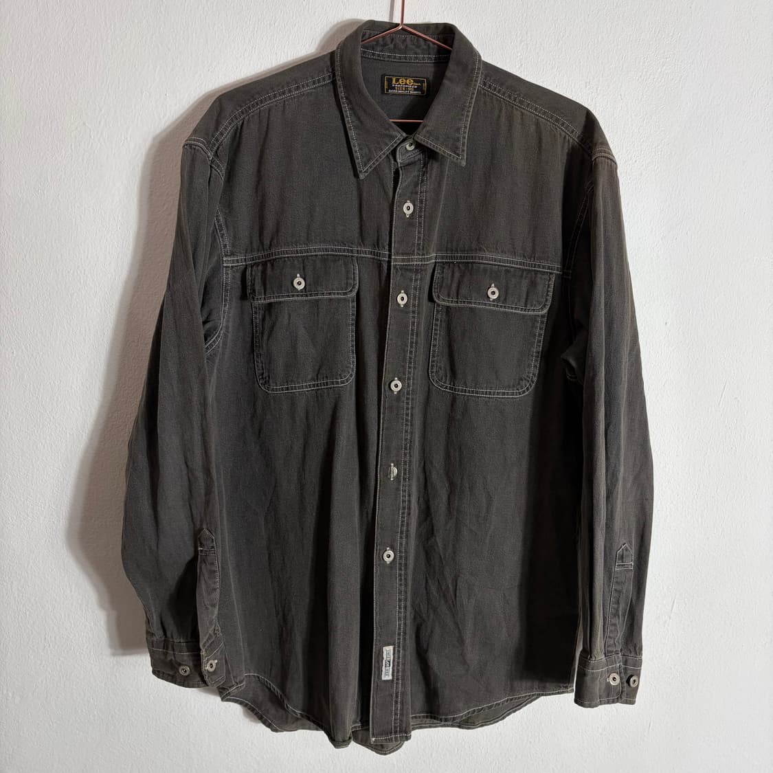 90s Lee 쌍방울 빈티지 워싱 데님 셔츠(95) 상품이미지1