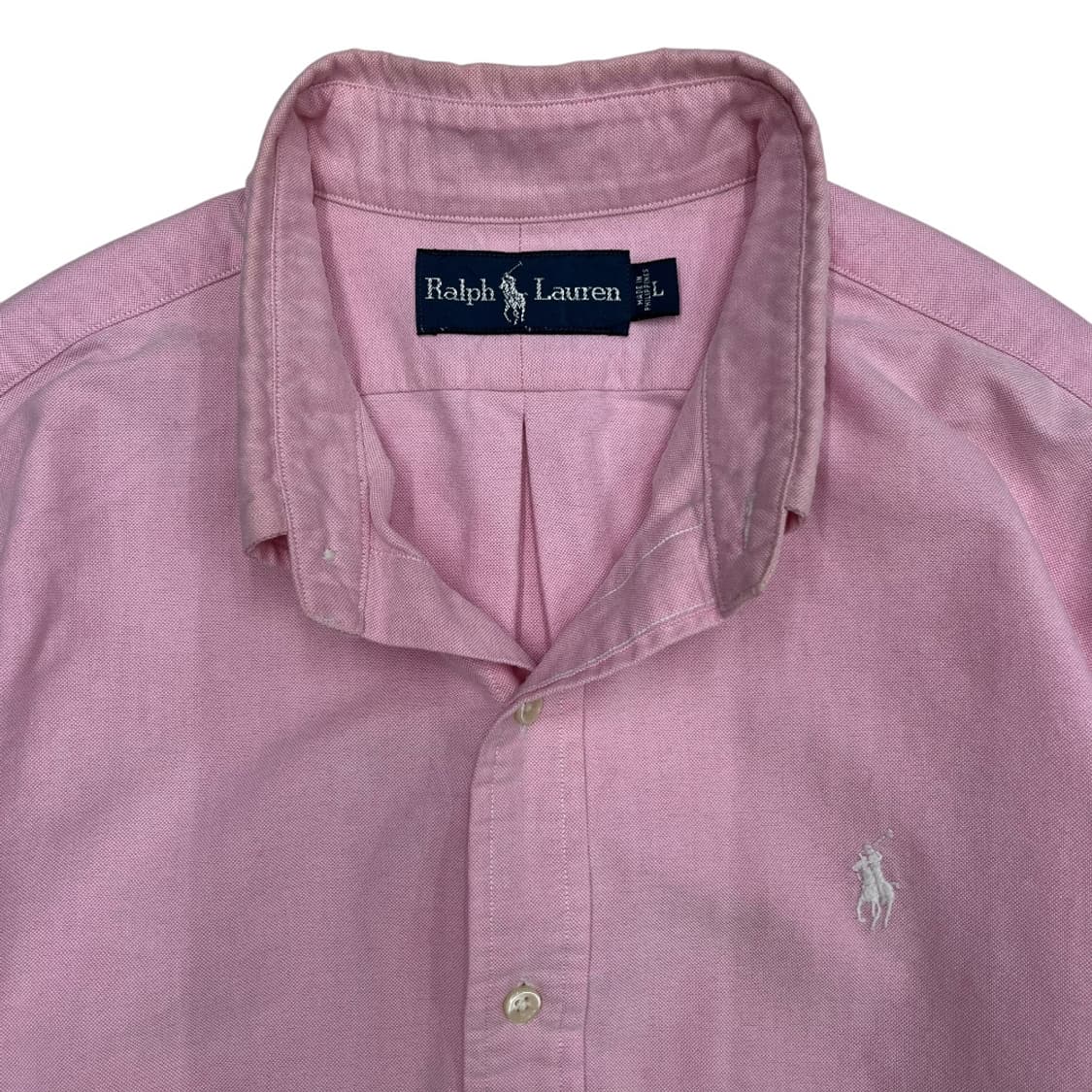 폴로 랄프로렌 화이트포니 딸기우유맛 셔츠 L 상품이미지5