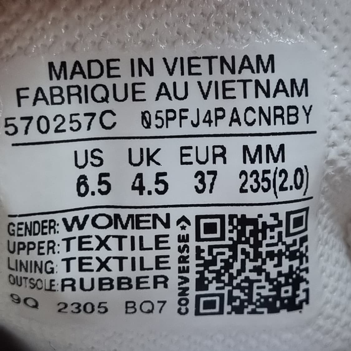 컨버스 올스타 무브 화이트 여성스니커즈235  상품이미지6