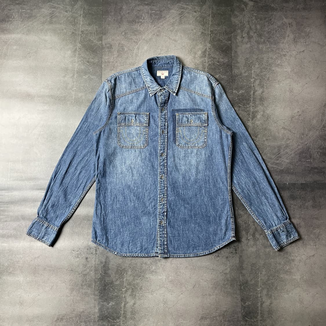 TRUE RELIGION 트루릴리젼 빈티지 데님 코튼셔츠 A00366 상품이미지1