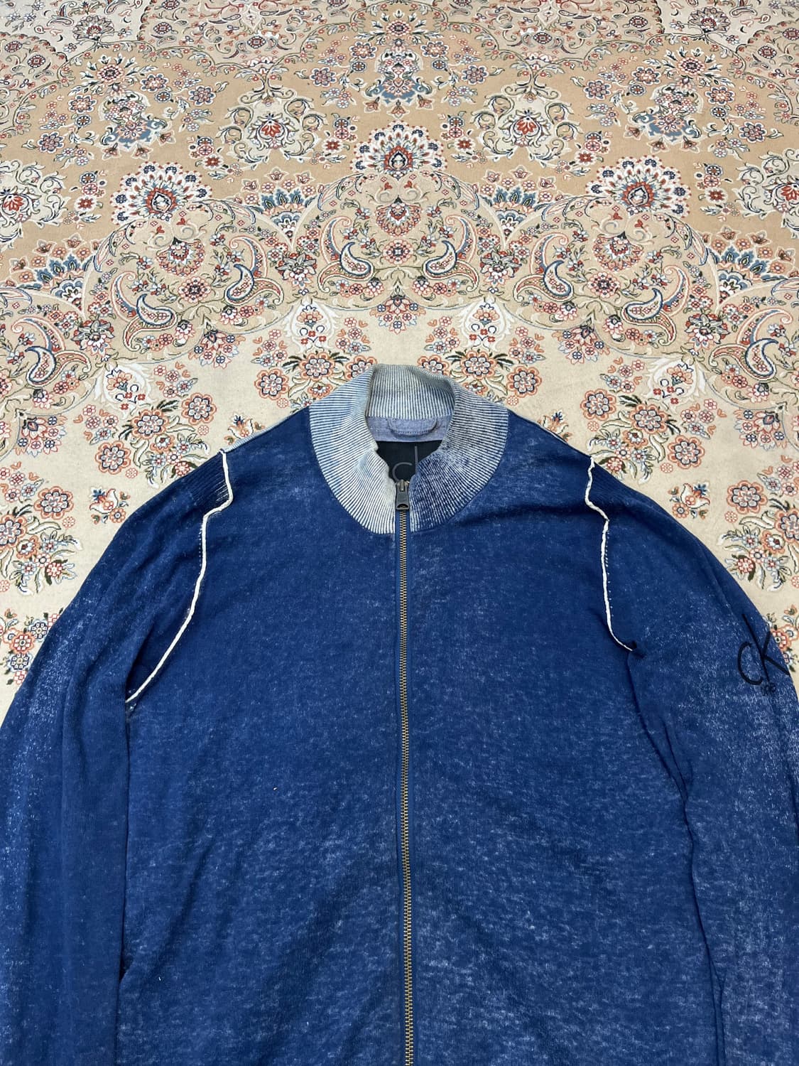 캘빈클라인 진스 워시드블루 니트 집업 상품이미지6