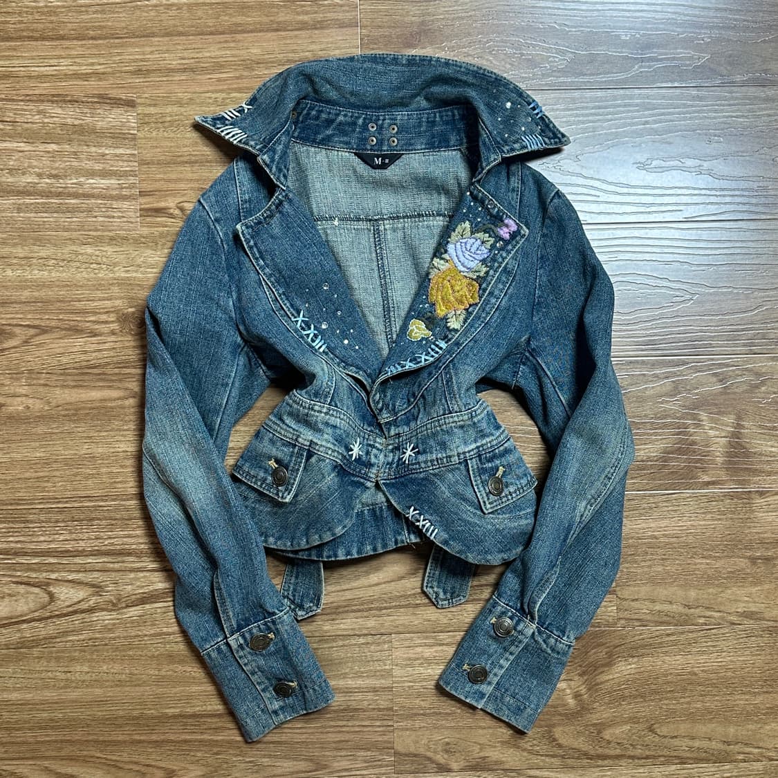 빈티지 리본 플라워 청 자켓 오네갸루 페어리 오리엔탈 히메갸루 로걀 라떼 상품이미지1