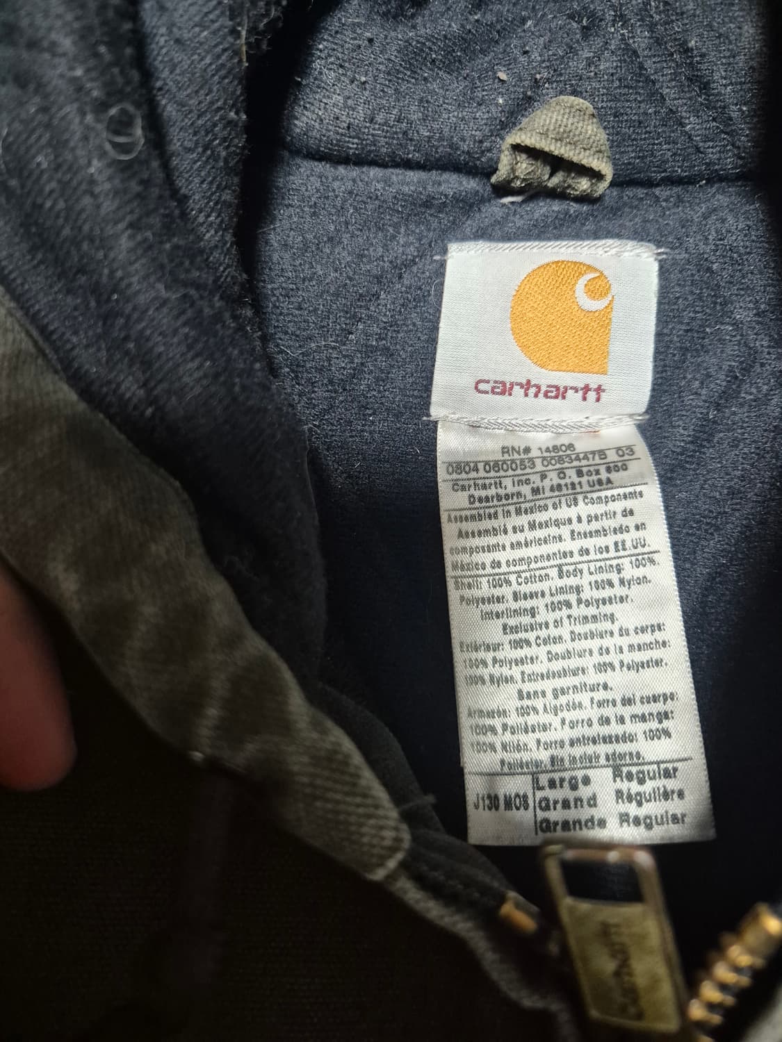 칼하트 j-130 mos 라지 사이즈 large regular 상품이미지3