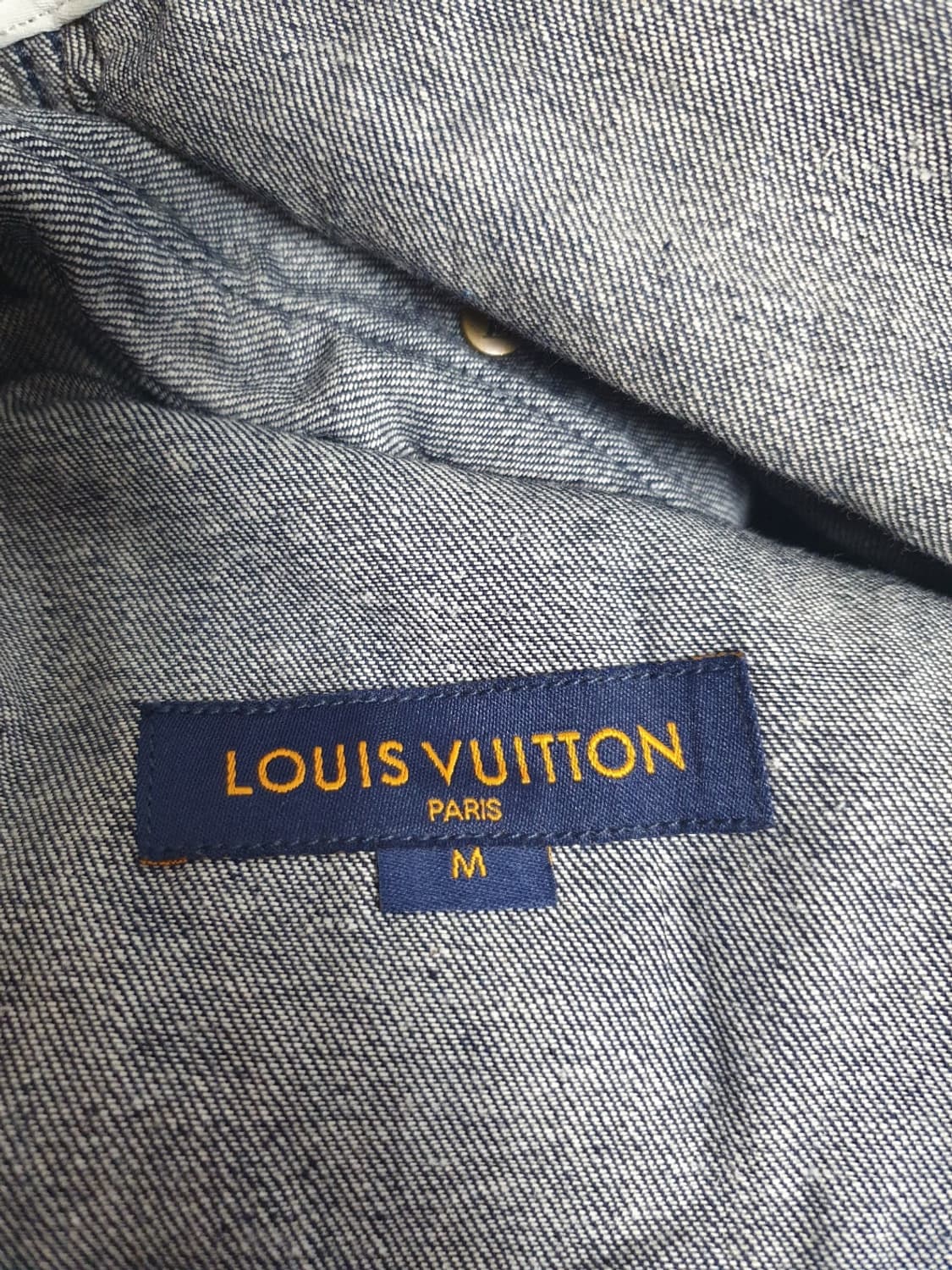 루이비통 플로럴 LV 패턴 반팔 셔츠/자켓 네이비 M 상품이미지8