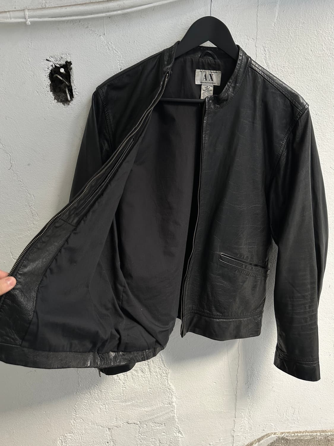 아르마니 레더 카페레이서 자켓 빈티지 레더 자켓 상품이미지8