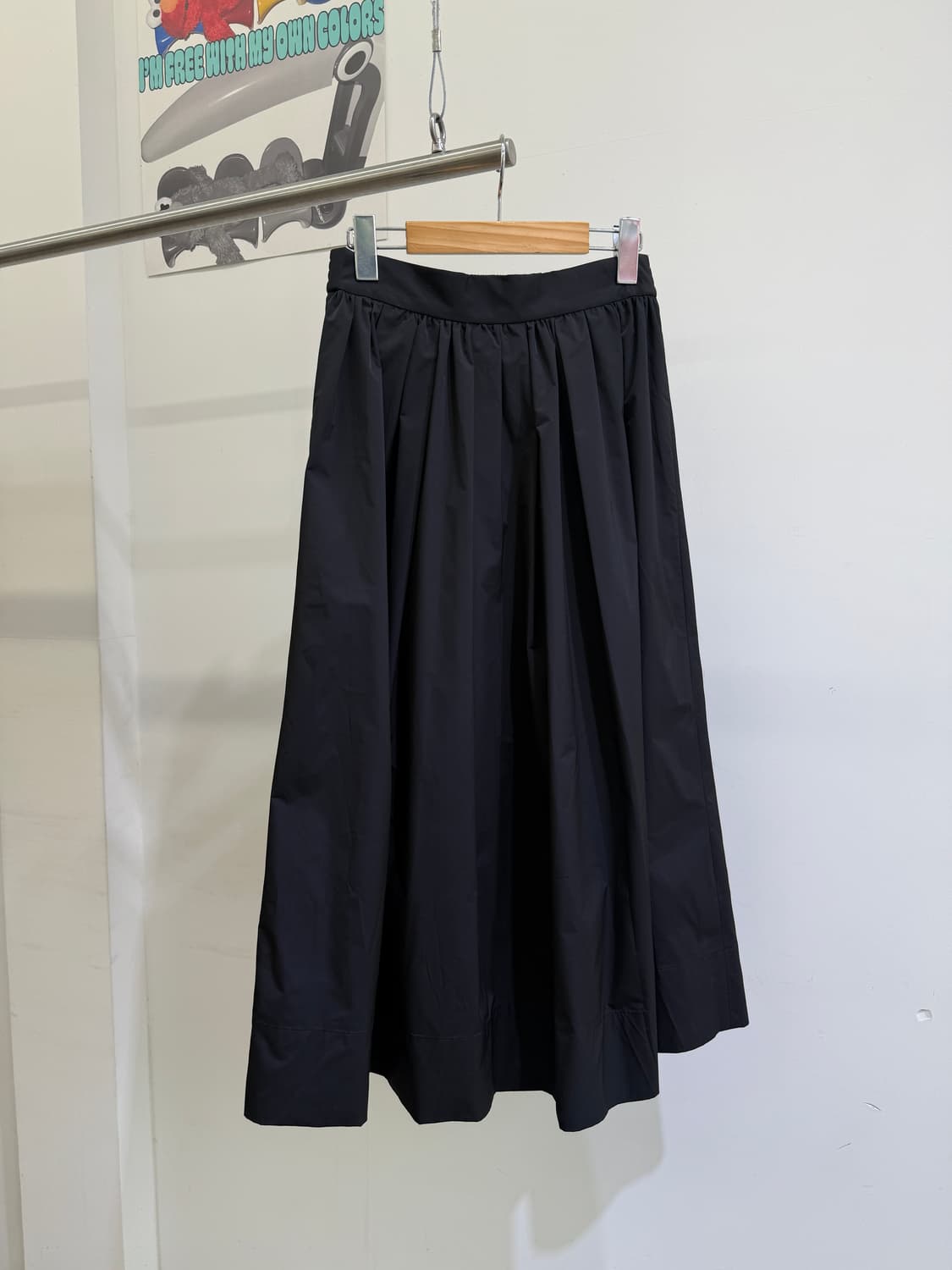 LESSAGE (Made in Japan) 블랙 롱스커트  상품이미지4