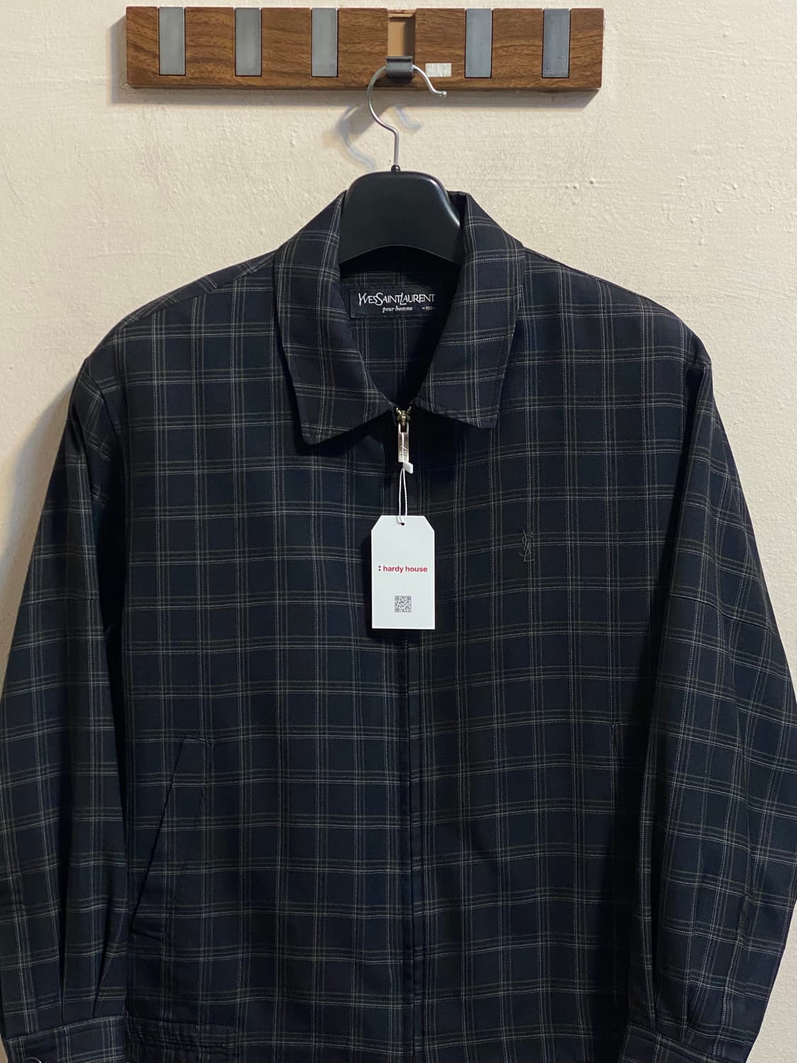 입생로랑 체크 집업 자켓 상품이미지2