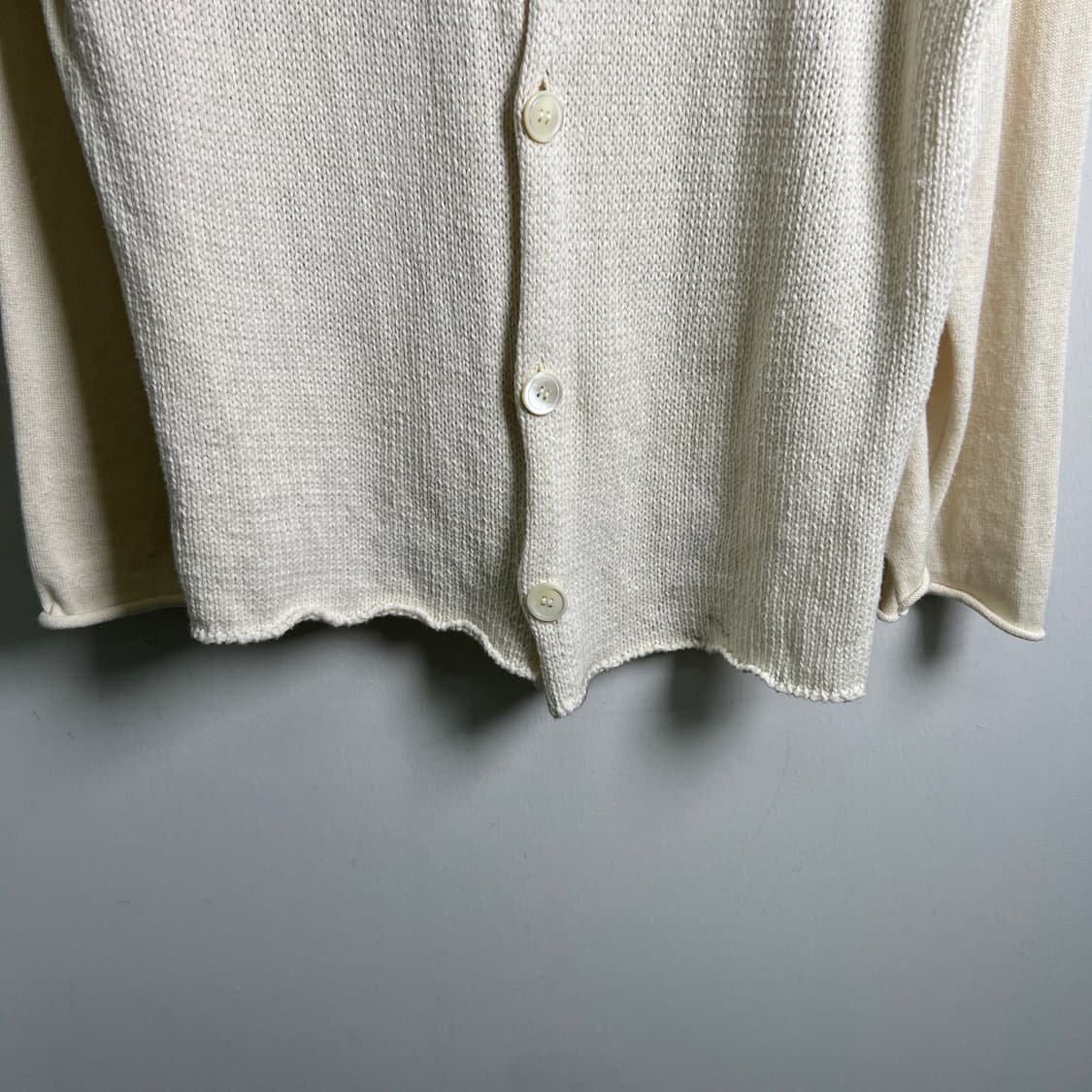 이세이미야케 플랜테이션 아이보리 니트 가디건 M 상품이미지5