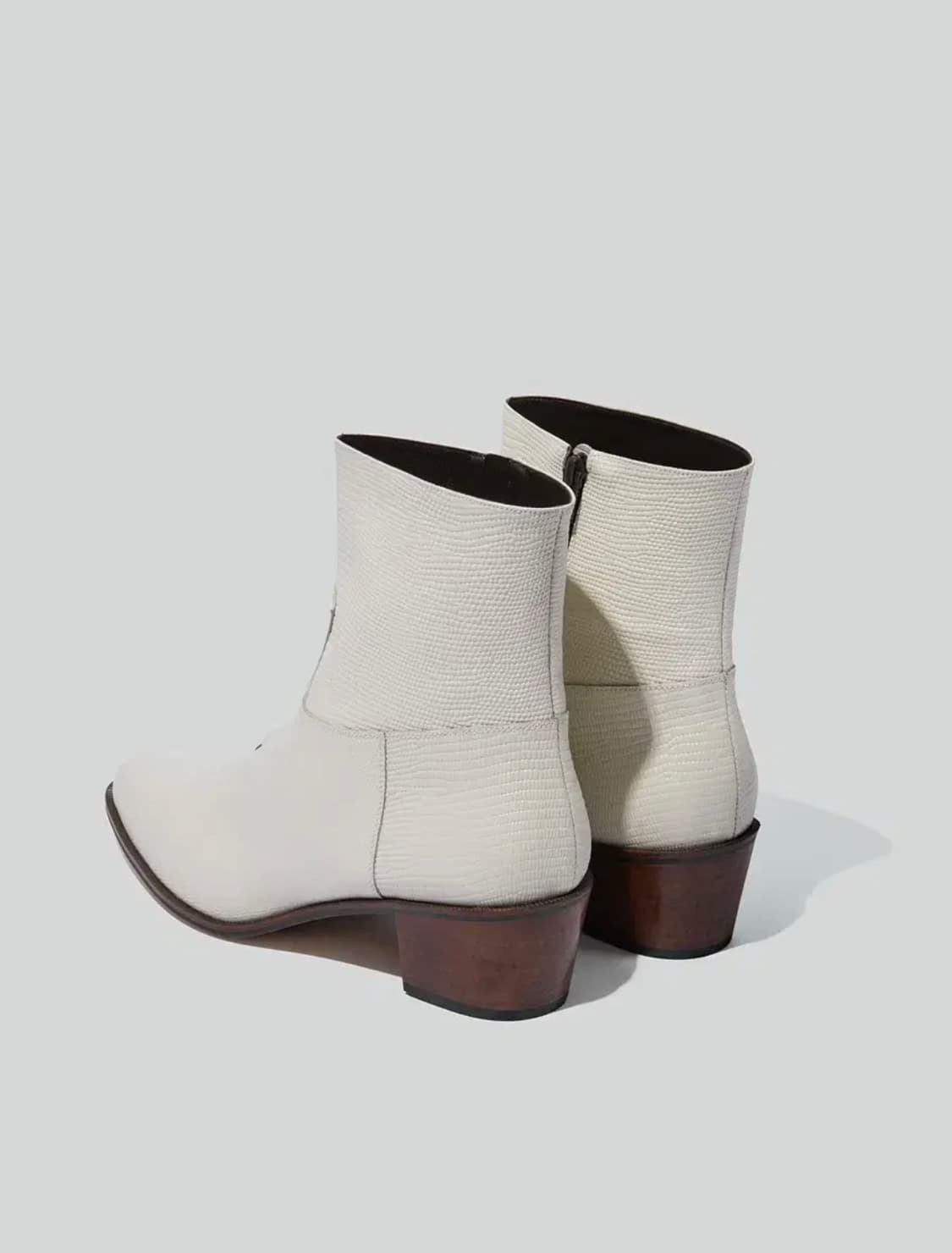 [할인] 렉토 포인티드 토 앵클 부츠 크림 상품이미지4