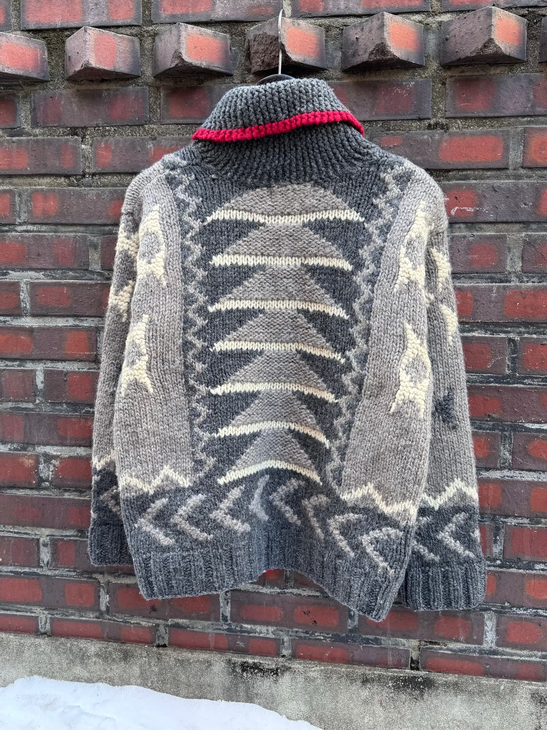 GIM 패턴 퓨어울 스웨터 코위찬 상품이미지3