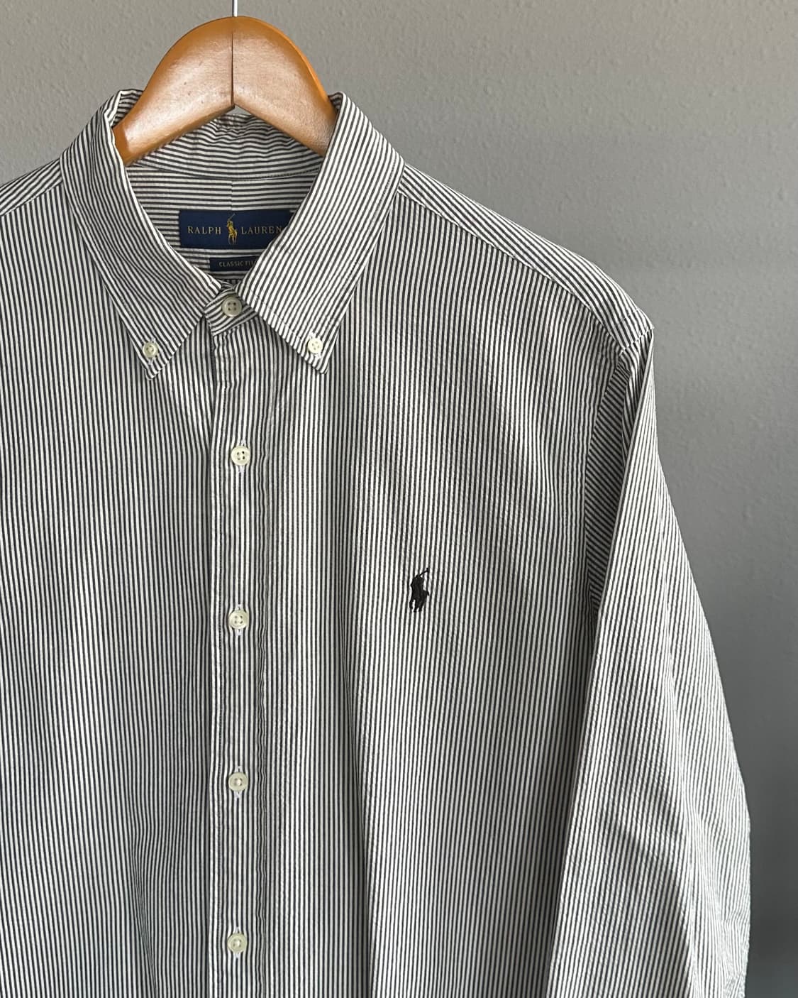 [L]폴로 랄프로렌 클래식핏 스트라이프 시어서커 셔츠 상품이미지4