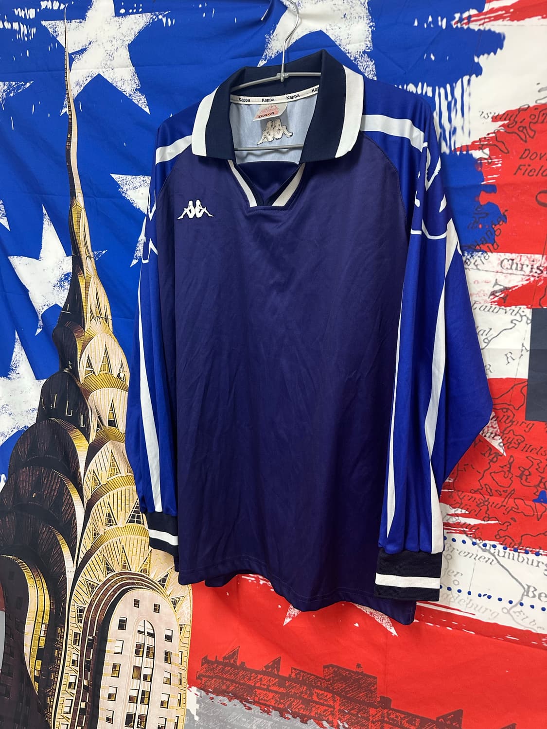 s급 일본판 카파 올드스쿨 네이비 긴팔티셔츠 XL105 상품이미지2