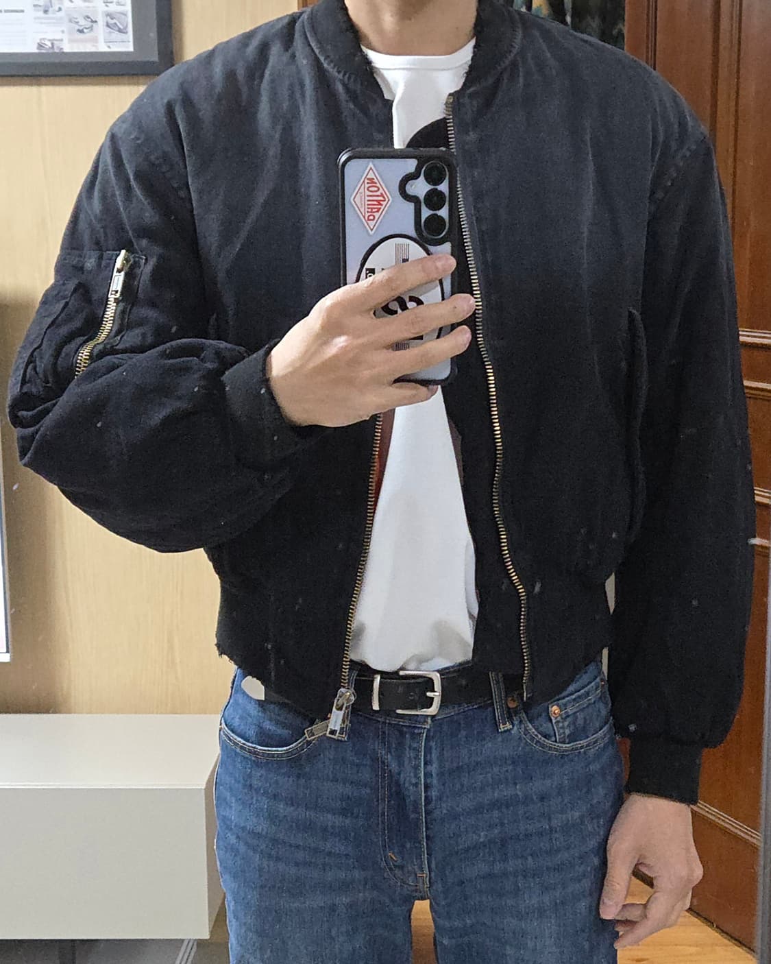 (착샷) 그레일즈 빈티지 워시드 봄버 ma-1 상품이미지9