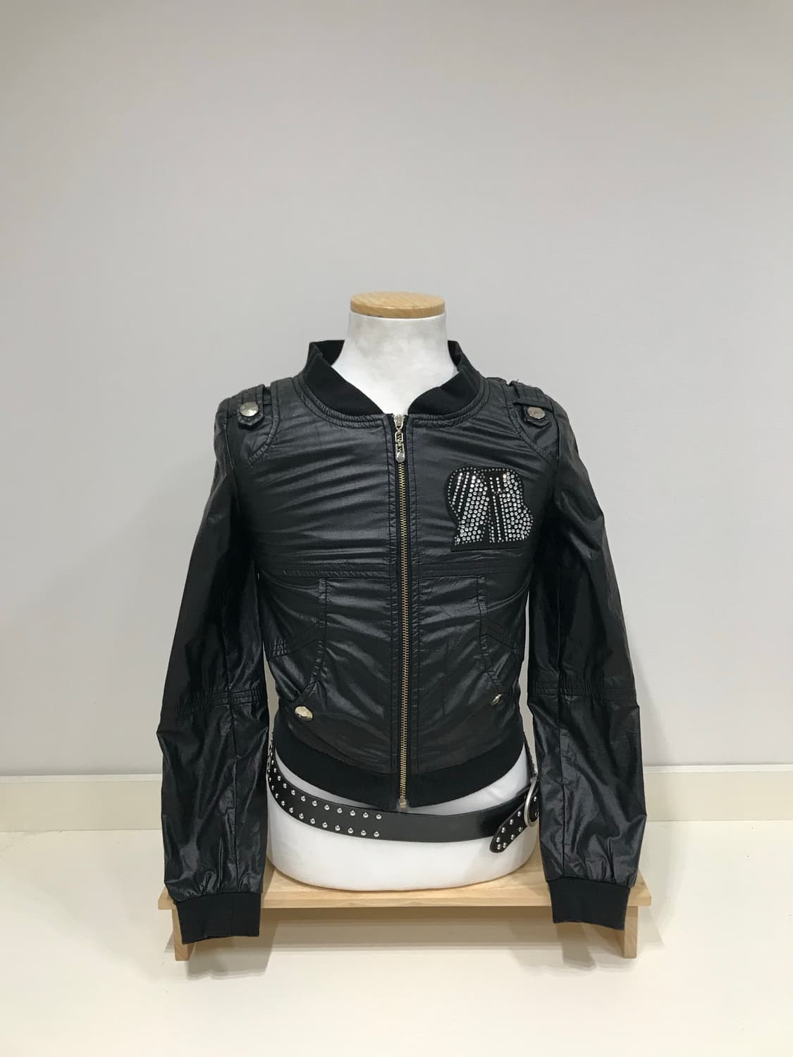 Black vintage bike jacket  상품이미지2