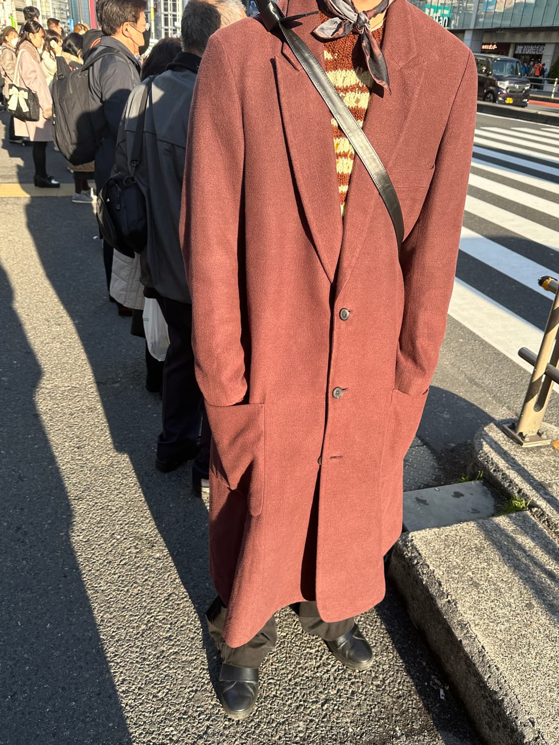 Bed j.w ford wool long coat burgundy 상품이미지3