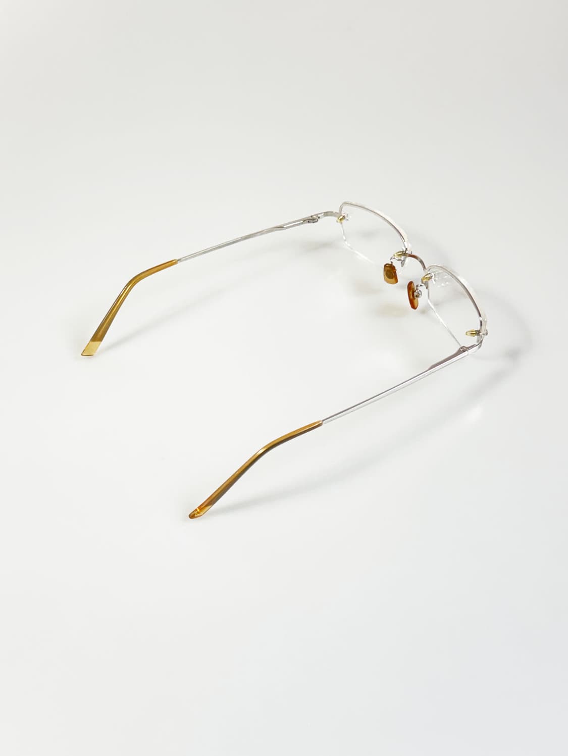 R&B EYEWEAR 실버 메탈 무테 스퀘어 빈티지 안경 상품이미지5