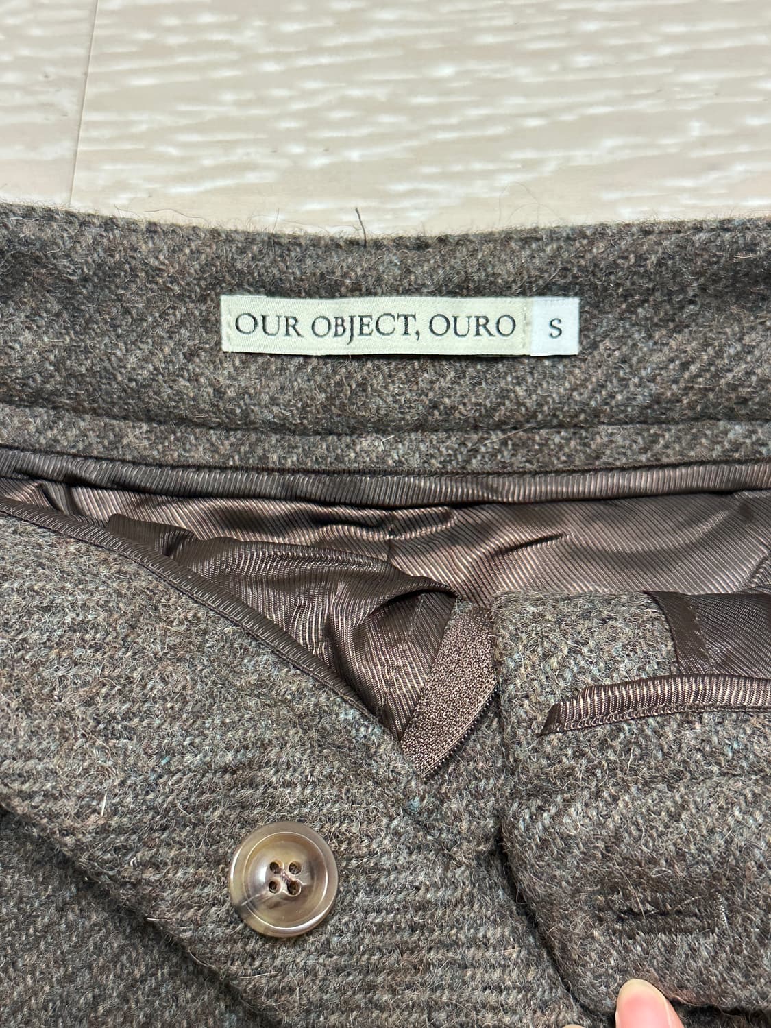 아우로 메리노 트위드 스커트 s 상품이미지3