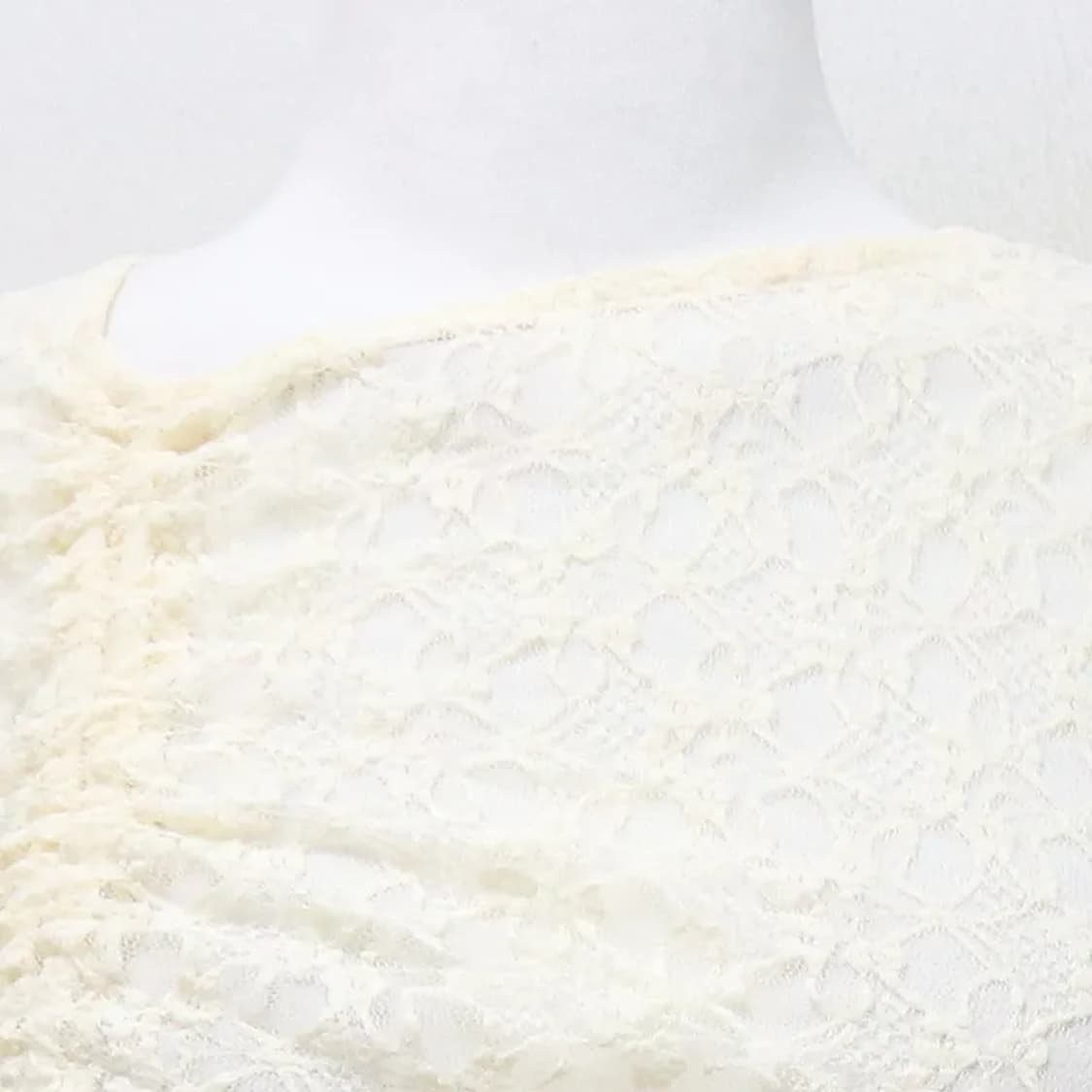 레이스 시스루 셔링 긴팔 티셔츠 66366 상품이미지5