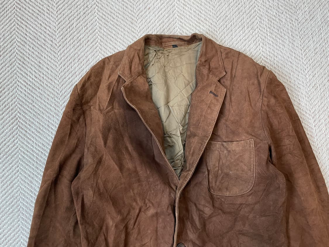 빈티지 스웨이드 가죽 싱글 버튼 테일러드 자켓  J03834 상품이미지5