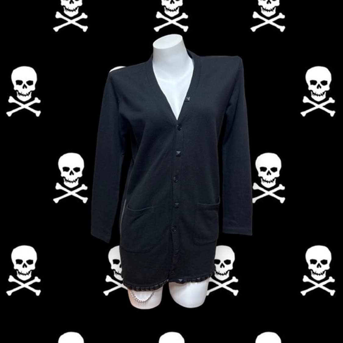 PPFM stud cardigan punk zipper skull 상품이미지2