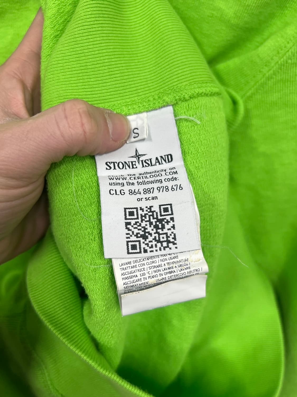 스톤아일랜드 와펜 라임 맨투맨 티셔츠 상품이미지6