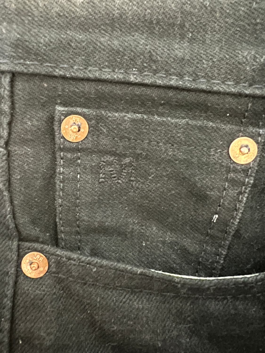 [29] RRL더블알엘 빈티지 5포켓 블랙온블랙 상품이미지4