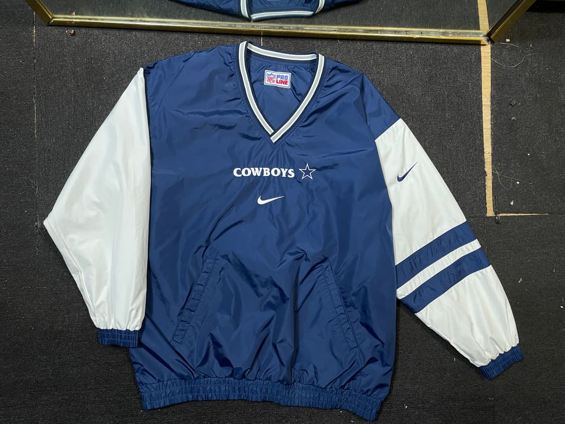 90s 대장급 나이키 x NFL 카우보이스 올드스쿨 웜업 바람막이 XL 상품이미지4
