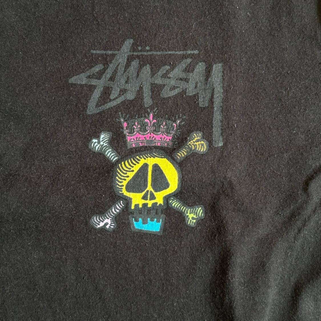 스투시 빈티지 반팔 티셔츠 블랙 스컬 프린팅 (Stüssy)  상품이미지3