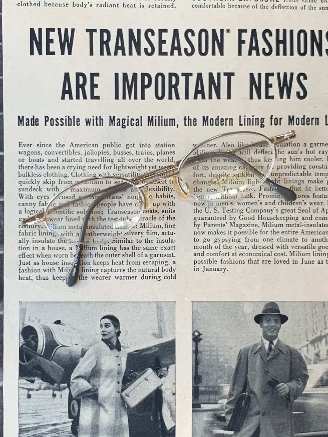 [픽키-603] 골드 라운드 안경 반무테 상품이미지3