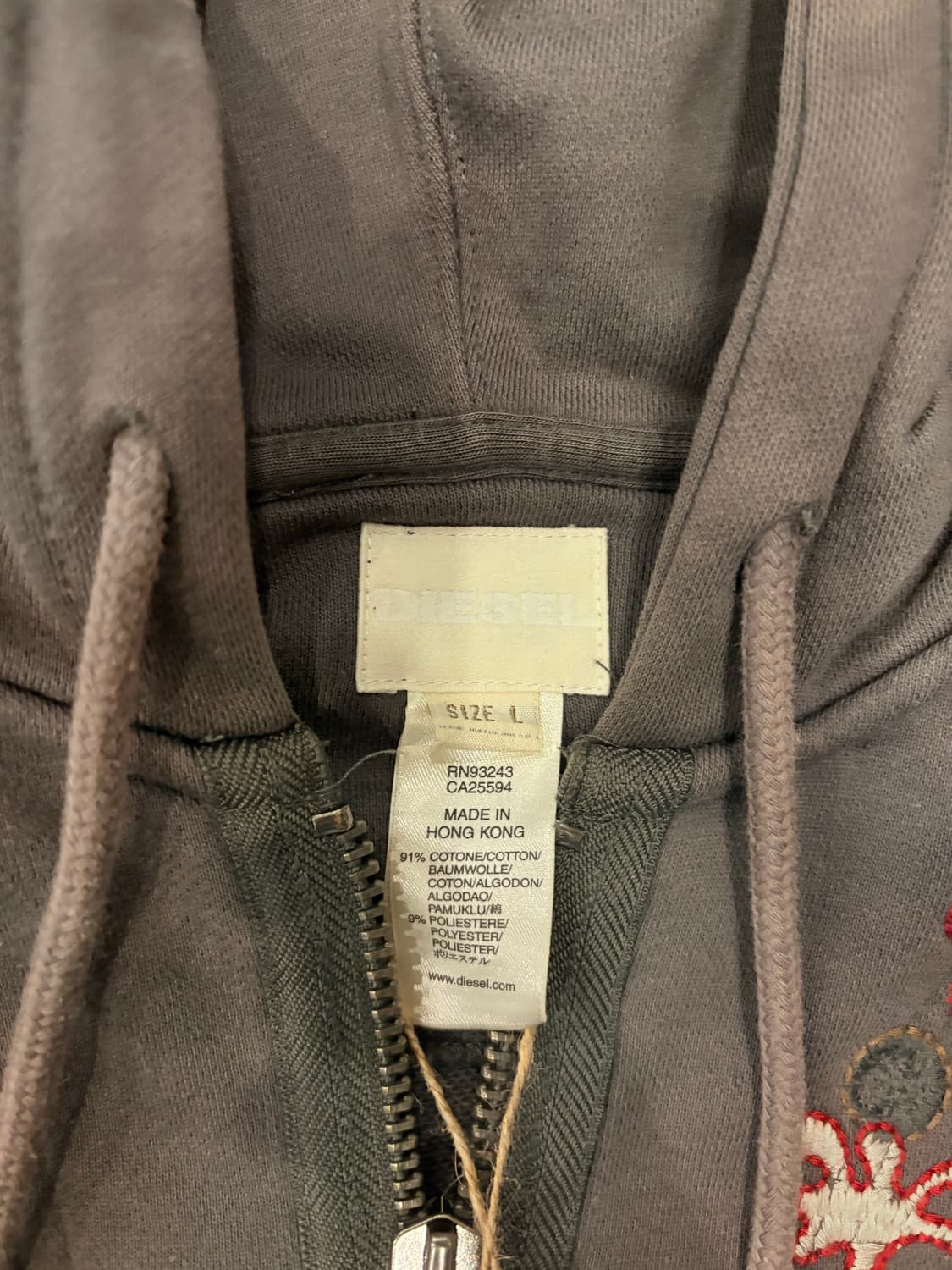 Diesel Embroidered Zip-up Hoodie 상품이미지4