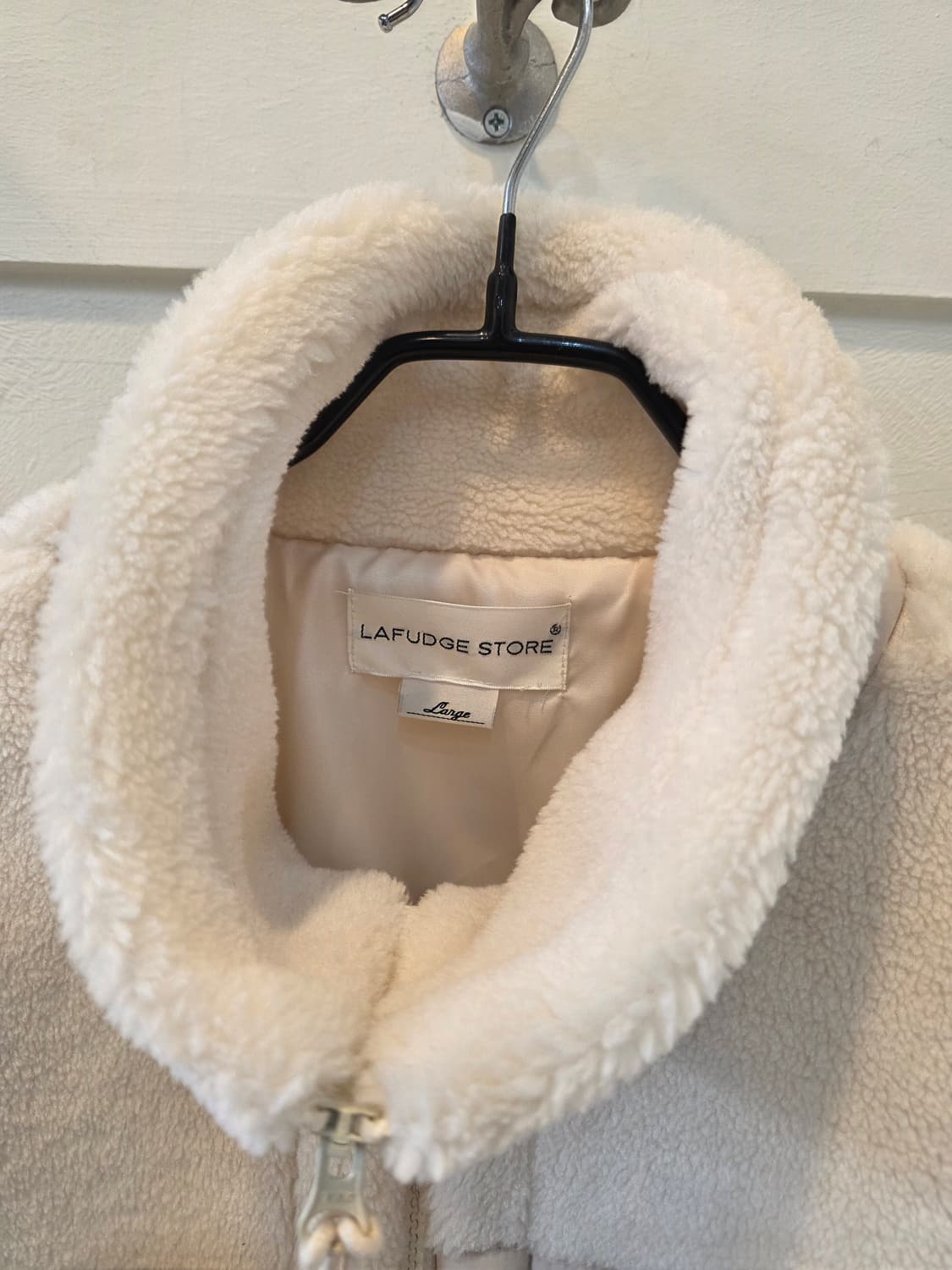 라퍼지스토어 아이보리 뽀글이 플리스 자켓 상품이미지1