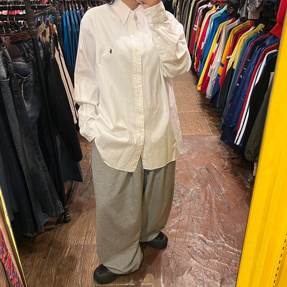 [HI]폴로 긴팔셔츠 화이트 상품이미지5