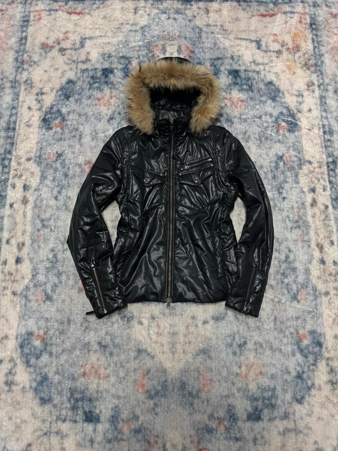 Hideaways 00s vkei trimming fur down jac 상품이미지2