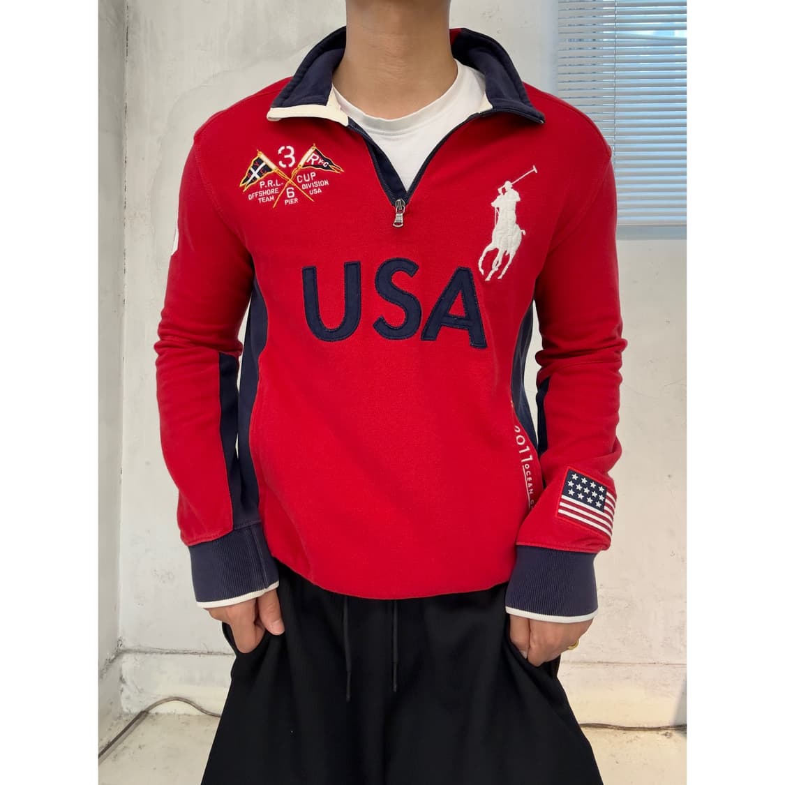 폴로 랄프로렌 USA-67 올드 하프 집업 상품이미지2