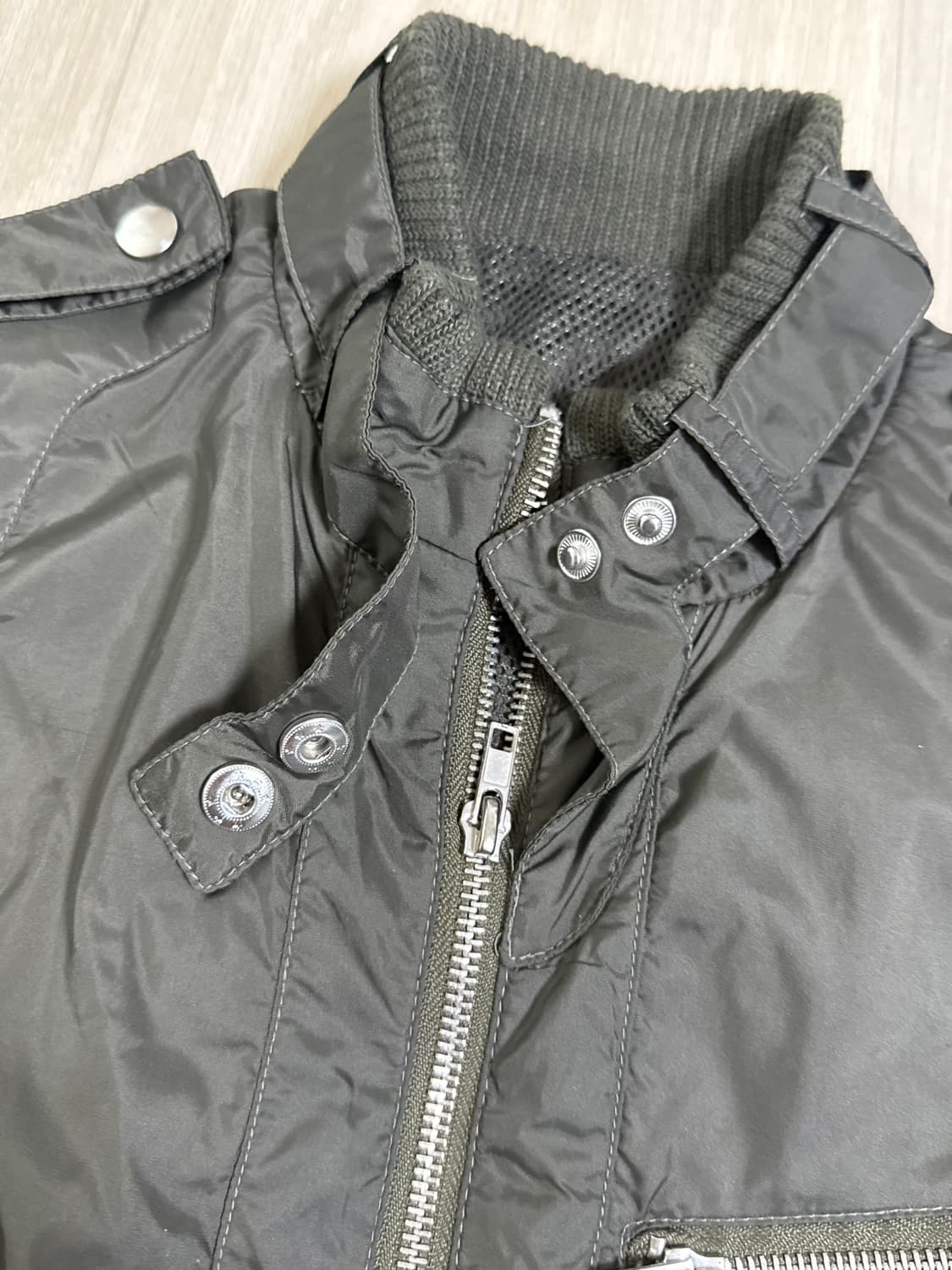 빈티지 카키 넥버클 점퍼 자켓 상품이미지2