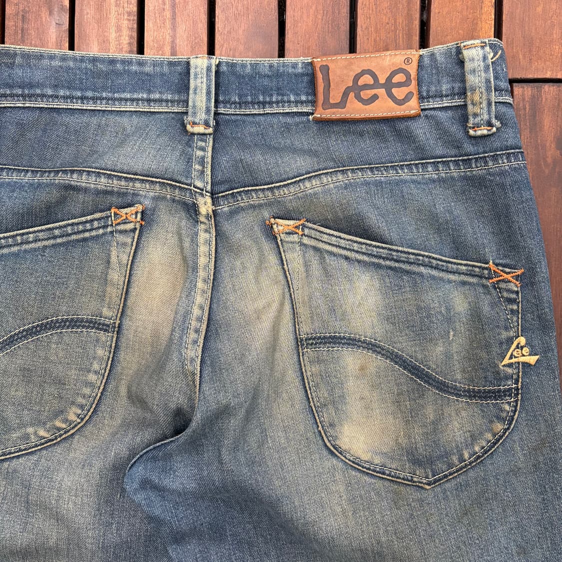 (32) 90s Lee 백 스티치 스트레이트 데님 팬츠 상품이미지4
