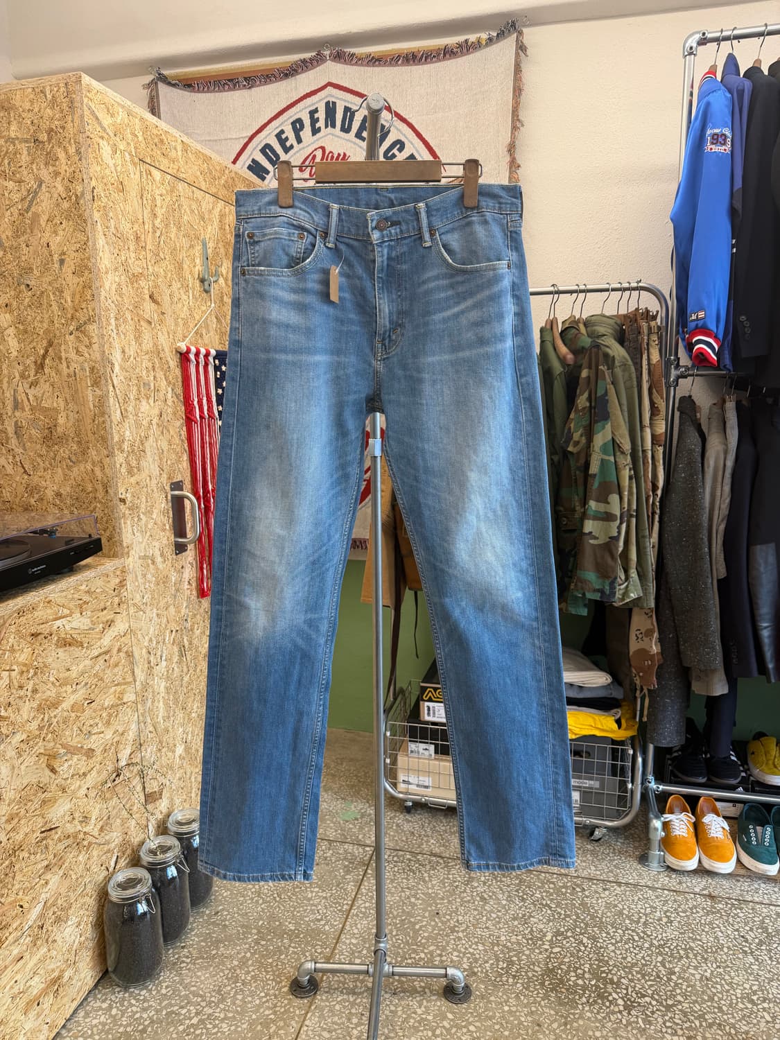 리바이스 505 블랭크탭 워싱 데님 팬츠 상품이미지1