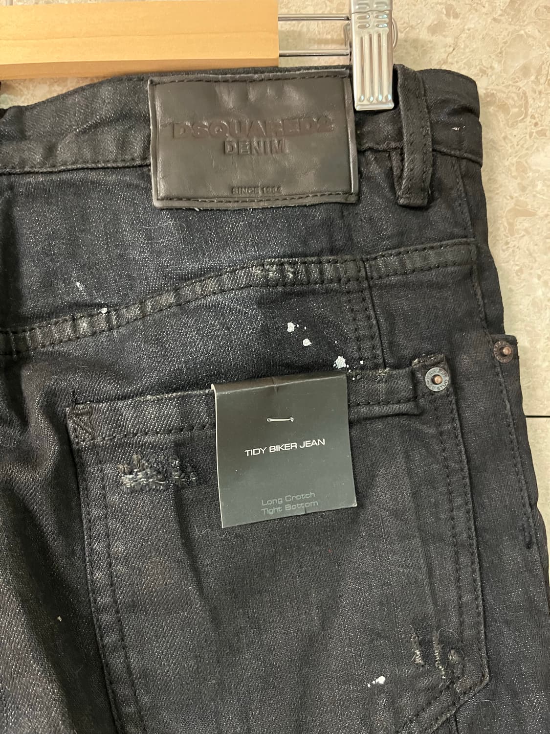 디스퀘어드2 타이디 바이커 진 블랙 46사이즈 정품 상품이미지4