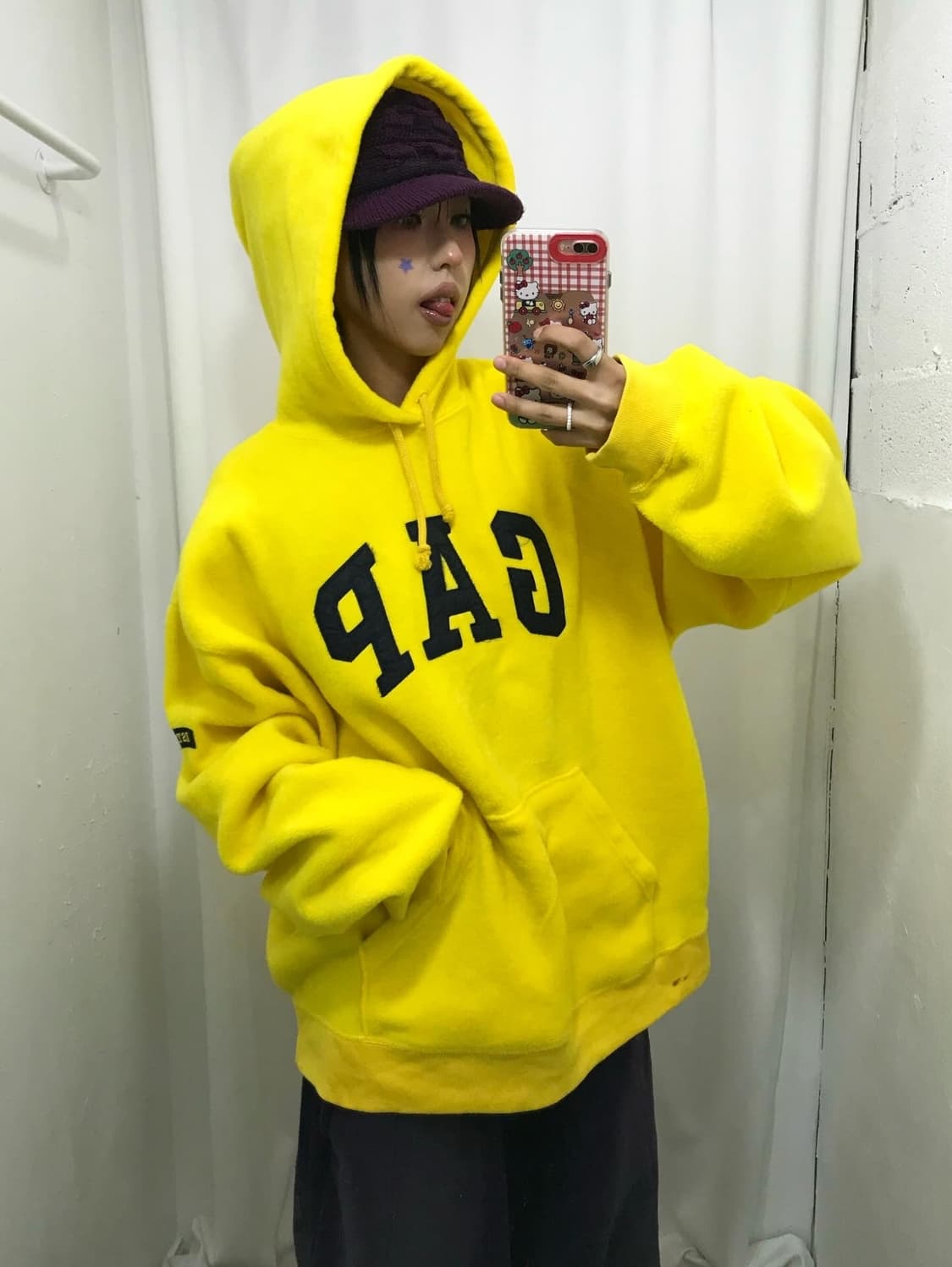 GAP Yellow Fleece Hoodie 상품이미지4