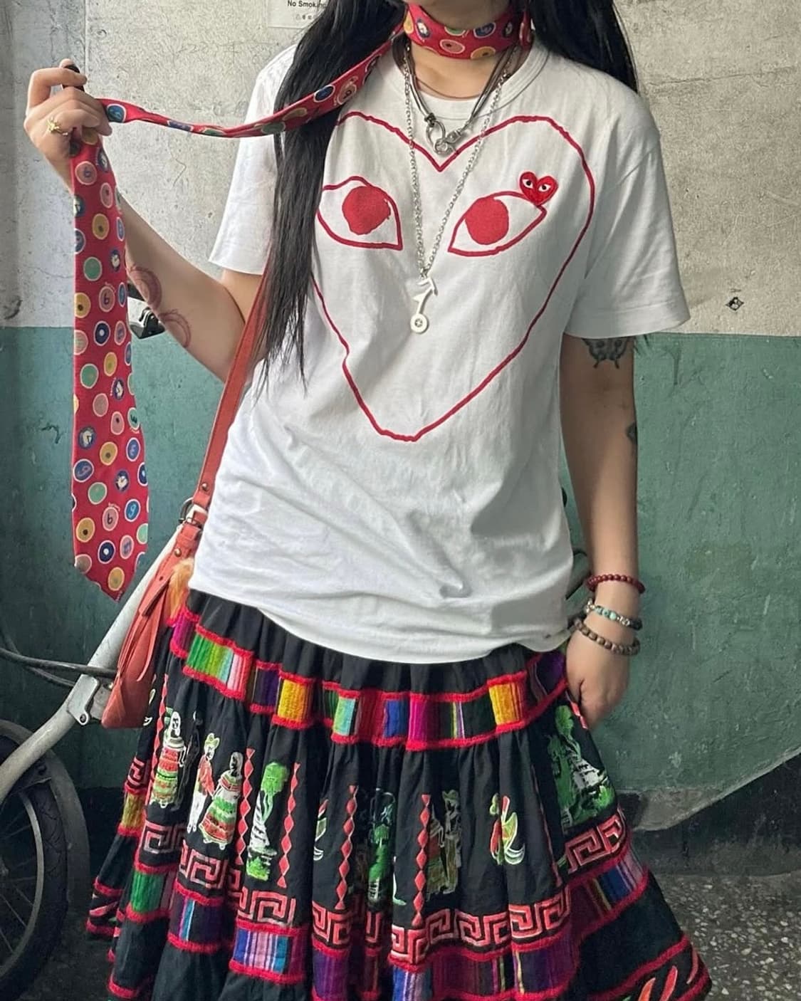 Comme des garcons red heart short sleeve 상품이미지5