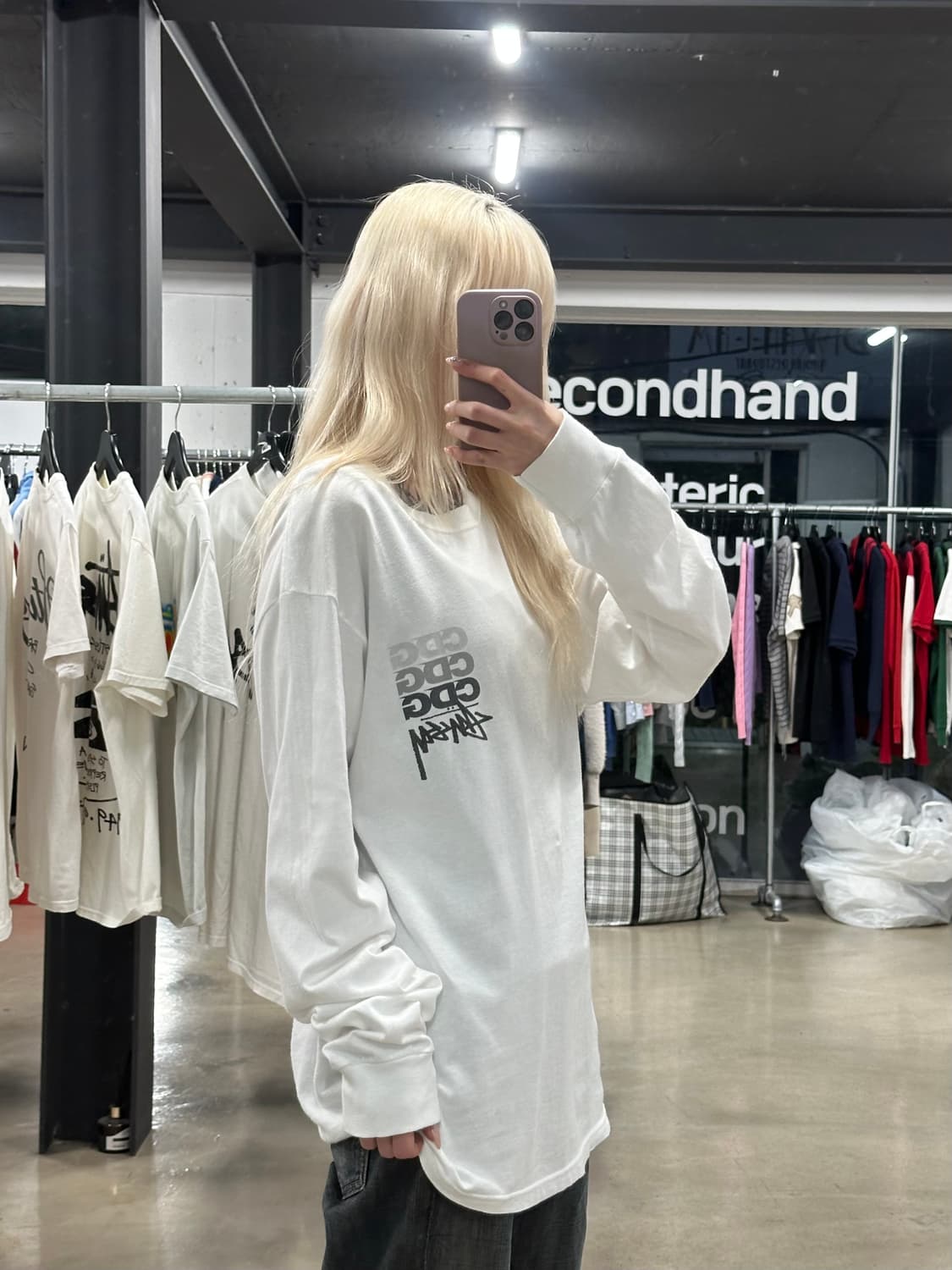 스투시xCDG 꼼데가르송 닷 긴팔 롱슬리브 상품이미지2