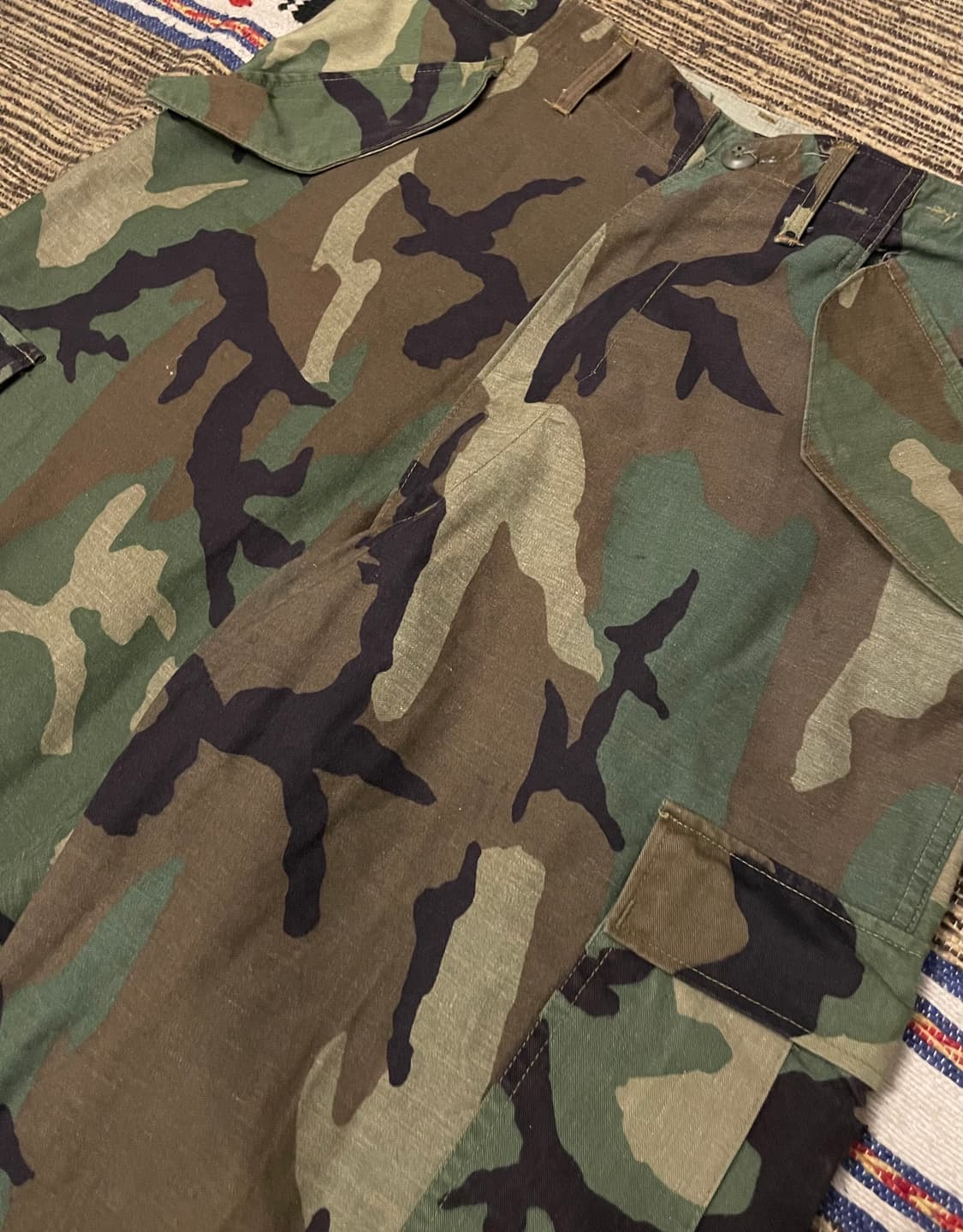 (M/R)80s US army 밀리터리 카모 우드랜드 카고팬츠 상품이미지2