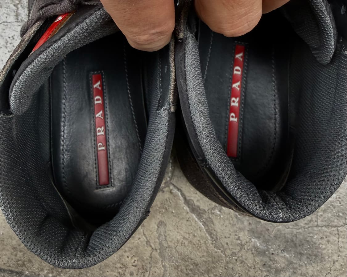 프라다 스포츠 스웨이드 나일론 하이탑 스니커즈 상품이미지7