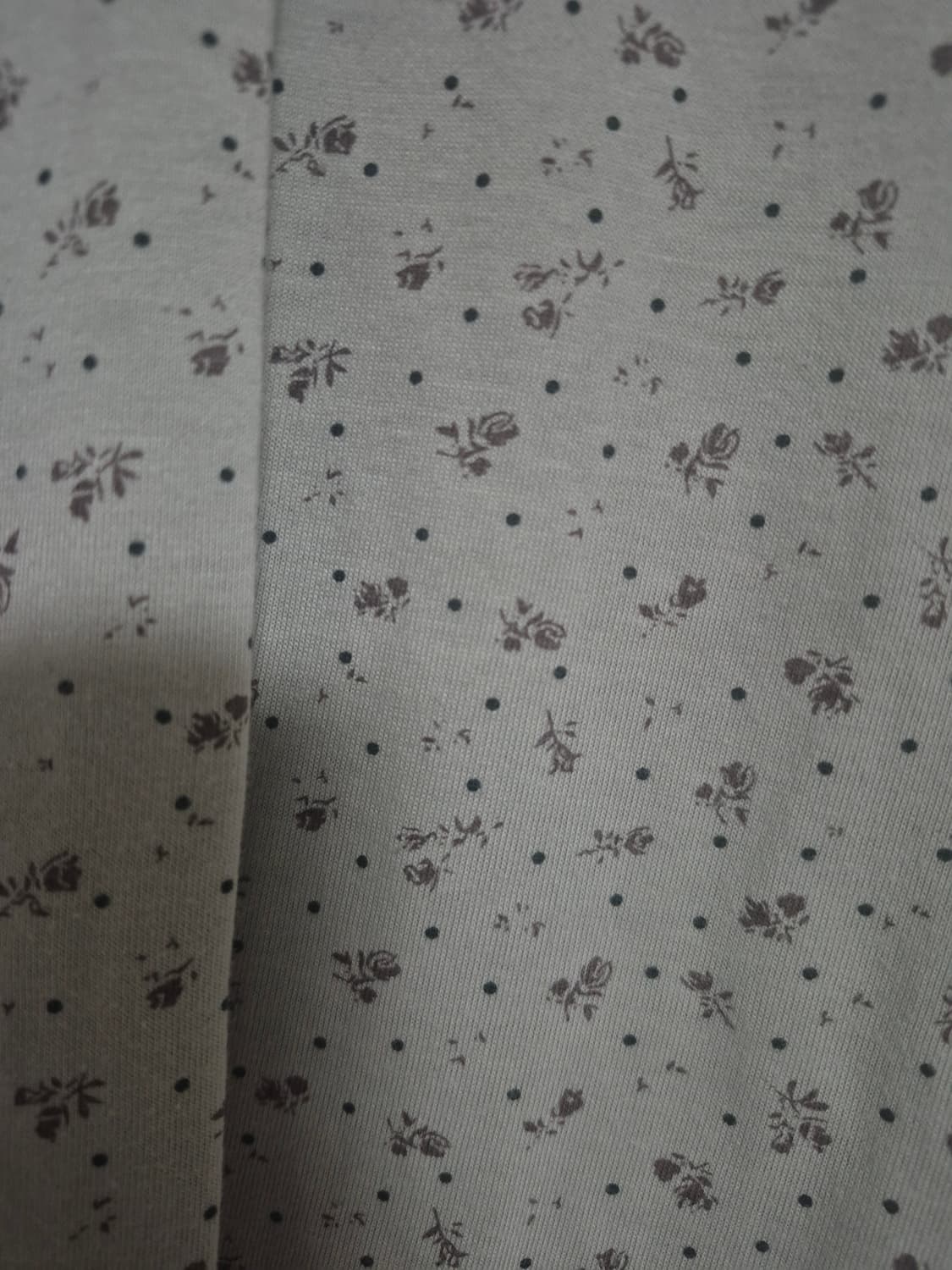 빈티지 모리걸 하구미 도트 플라워 메론 민트 목폴라  상품이미지2