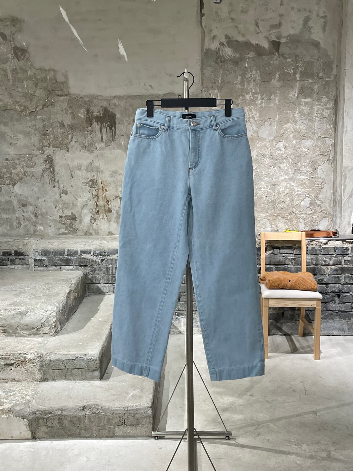 아페쎄 연청 데님 팬츠 상품이미지1