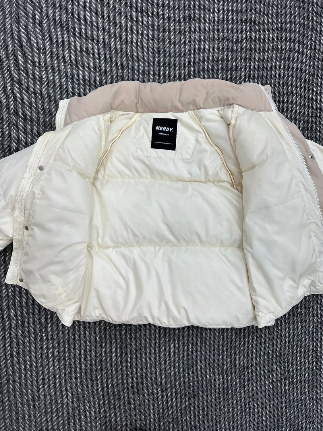 널디 크롭패딩 아이보리 상품이미지6