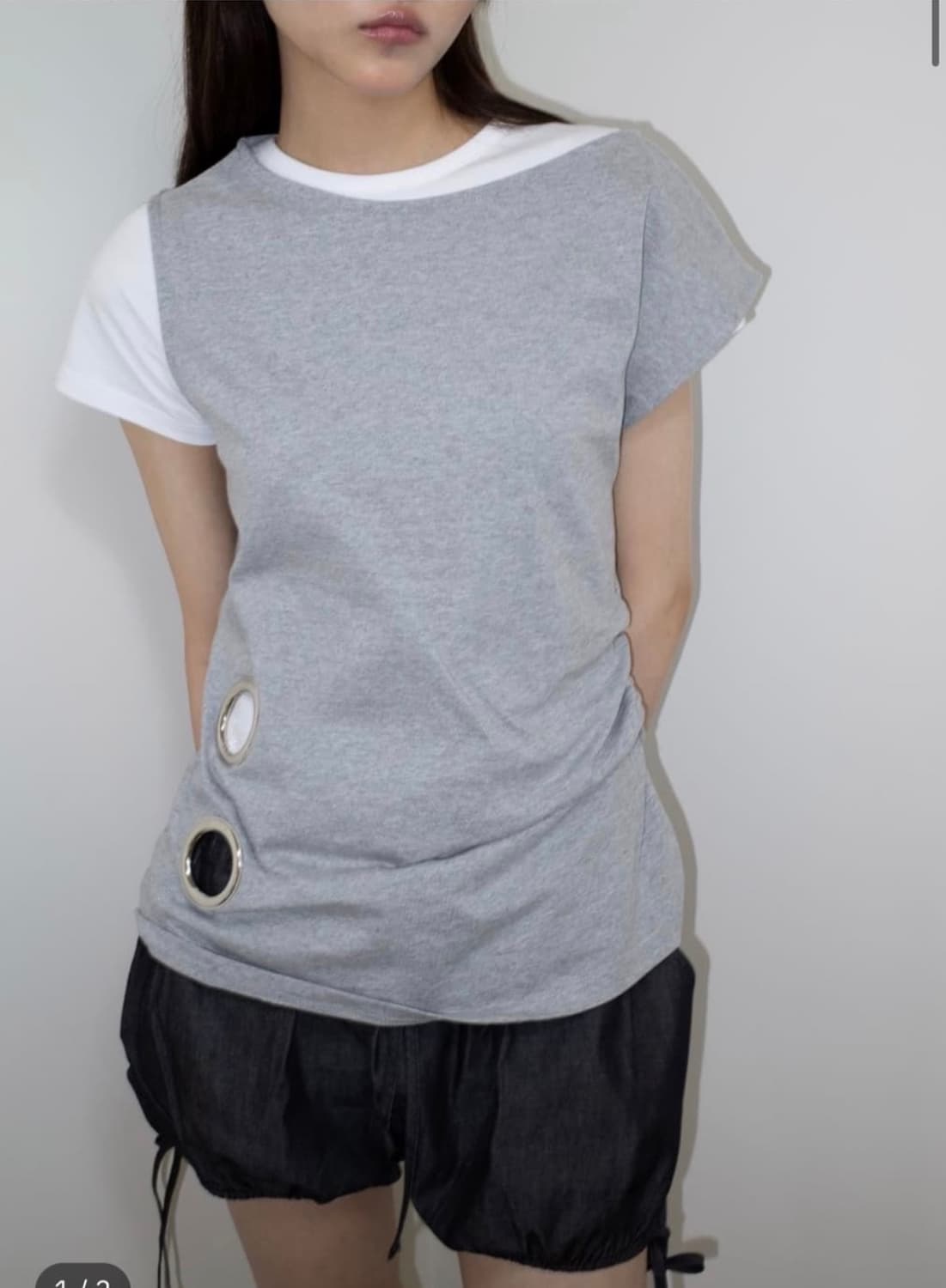 온스카 eyelet loose 슬리브리스 상품이미지1