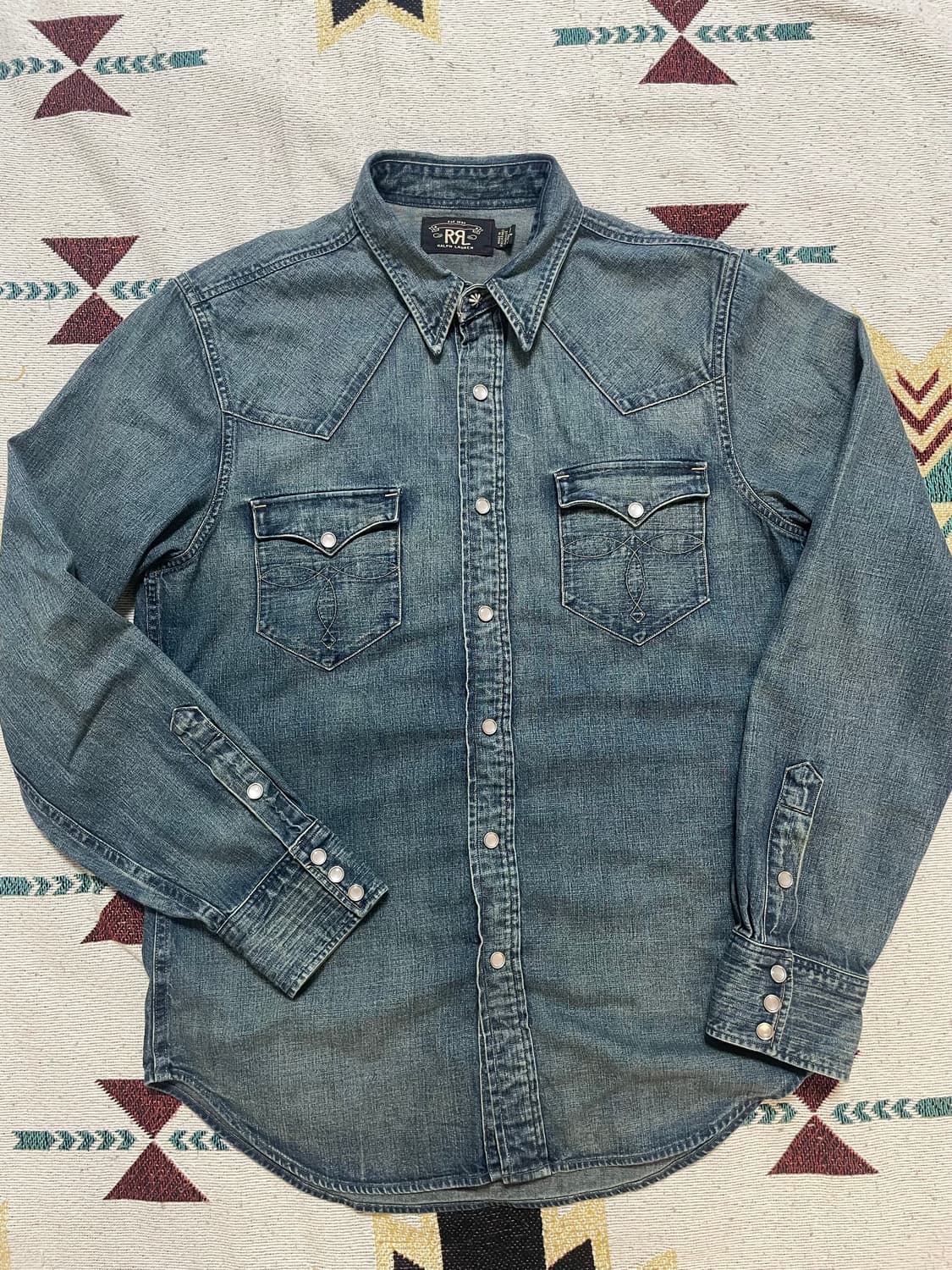 RRL 데님 웨스턴 셔츠(M) 상품이미지1